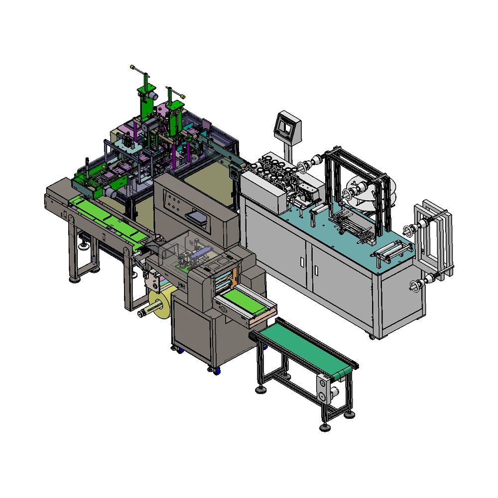 Chirurgische Maskenherstellungsmaschine mit Verpackung